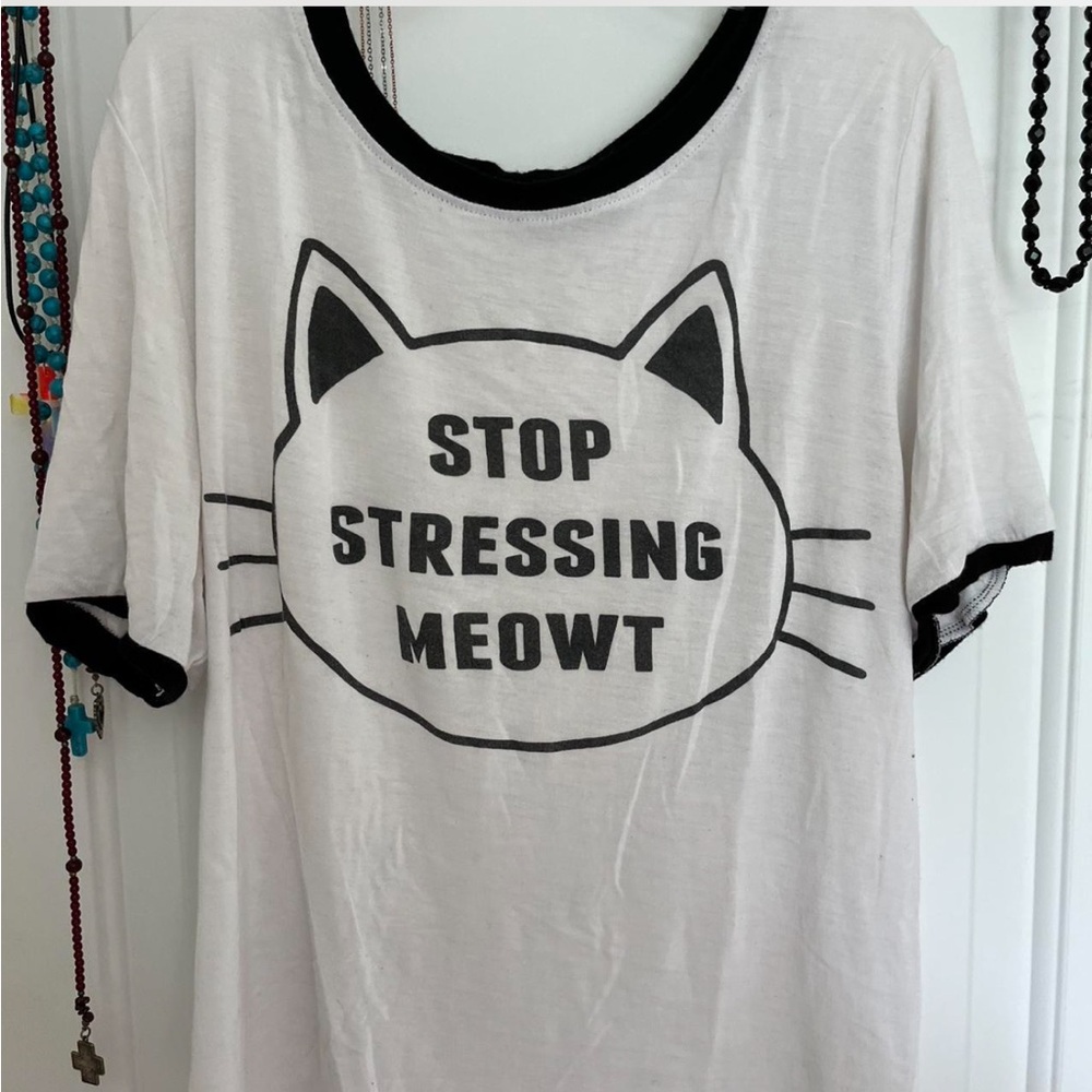 Cat Stop Stressing Meowt Tee Shirt
